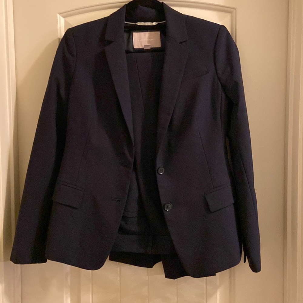 Banana Republic Navy Wool Suit